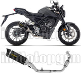 Sistema De Escape Completo Sin Catalizador Y Sin Homologación Acústica Thunder Aluminio Negro Carbono - Arrow Special Parts Compatible Con Honda Cb 125 R (2024-2026)