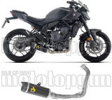 Sistema De Escape Completo Sin Catalizador Y Sin Homologación Acústica Thunder Aluminio Negro Fondo Carby - Arrow Special Parts Compatible Con Yamaha Mt-07 (2025-2026)