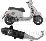 Sistema De Escape Completo Sin Catalizador Y Sin Homologación Acústica Urban Aluminio Negro Fondo Carby - Arrow Special Parts Compatible Con Piaggio Vespa Gts 310 (2025-2026)