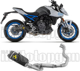 Sistema De Escape Completo Sin Catalizador Y Sin Homologación Acústica Works Acero Negro Fondo Carby - Arrow Special Parts Compatible Con Suzuki Gsx 8S (2024-2025)