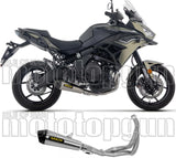 Sistema De Escape Completo Sin Catalizador Y Sin Homologación Acústica X-Kone Titanio Negro Fondo Carby - Arrow Special Parts Compatible Con Kawasaki Versys 650 (2025-2026)