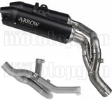 Tubo De Escape Sin Catalizador Y Sin Homologación Acústica Round Cuerpo De Titanio Negro Y Tapa De Carbono - Arrow Special Parts Compatible Con Ducati Hypermotard V2 (2026)