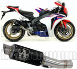 Tubo De Escape Sin Homologación Acústica Gp2 Gp-2 Nichrom Negro Acero - Arrow Special Parts Compatible Con Honda Cbr 1000 Rr (2008-2013)