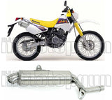 Tubo De Escape Sin Homologación Acústica Paris Dacar Acero Acero - Arrow Special Parts Compatible Con Suzuki Dr 350 S (1990-1995)