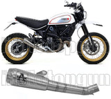 Tubo De Escape Sin Homologación Acústica Pro-Race Titanio Titanio - Arrow Special Parts Compatible Con Ducati Scrambler 800 Desert Sled (2017-2020)