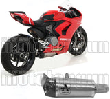 Tubo De Escape Sin Homologación Acústica Works Titanio Carbono - Arrow Special Parts Compatible Con Ducati Panigale V2 (2020-2024)
