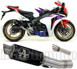 Tubo De Escape Sin Homologación Acústica Gp2 Gp-2 Nichrom Negro Acero - Arrow Special Parts Compatible Con Honda Cbr 1000 Rr (2008-2013)
