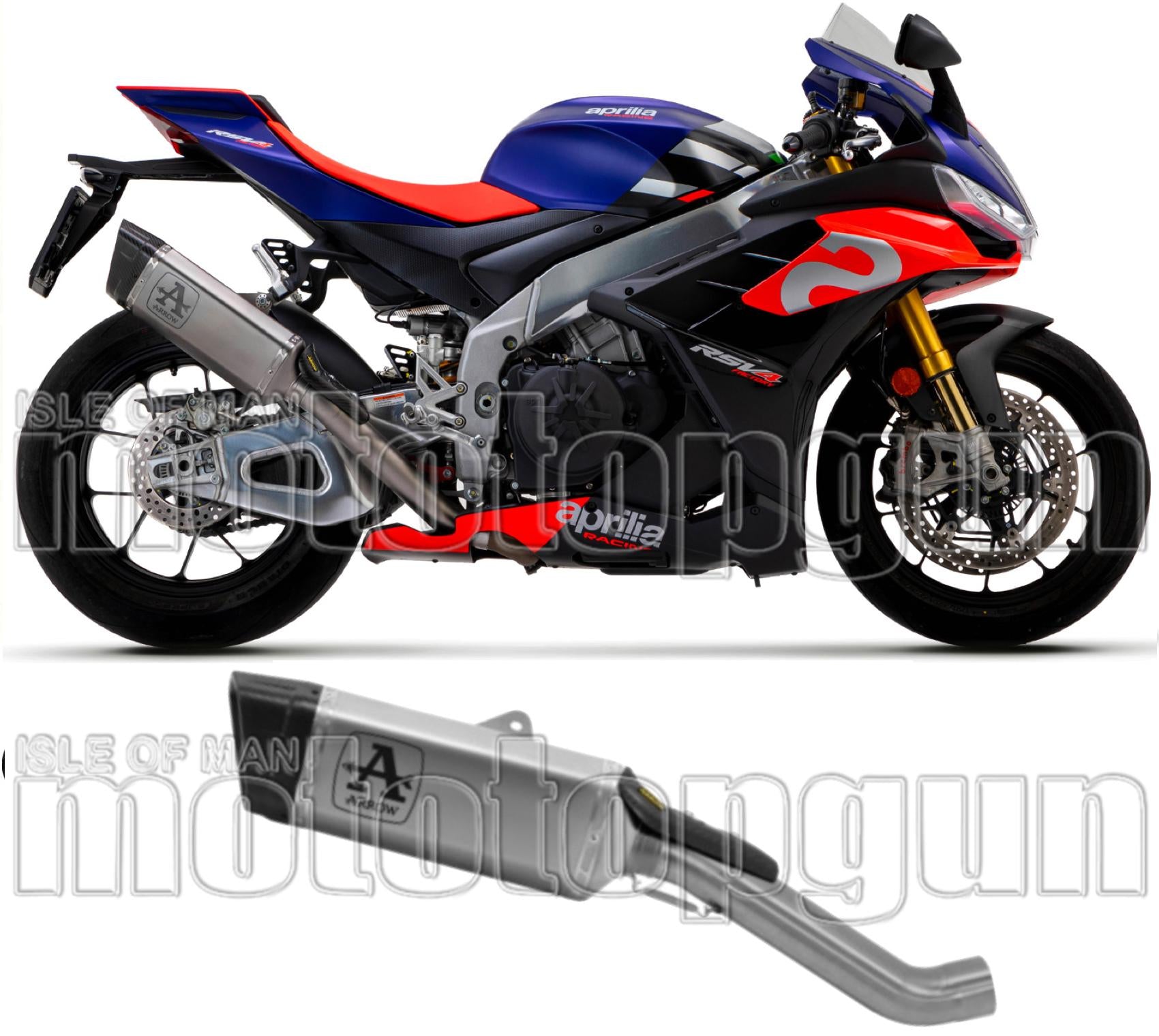 Exhaust Tip Without Sound Certification Pista Titanium Carbon - Arrow Special Parts Compatible With Aprilia Rsv4 1100 Factory (2021-2024)