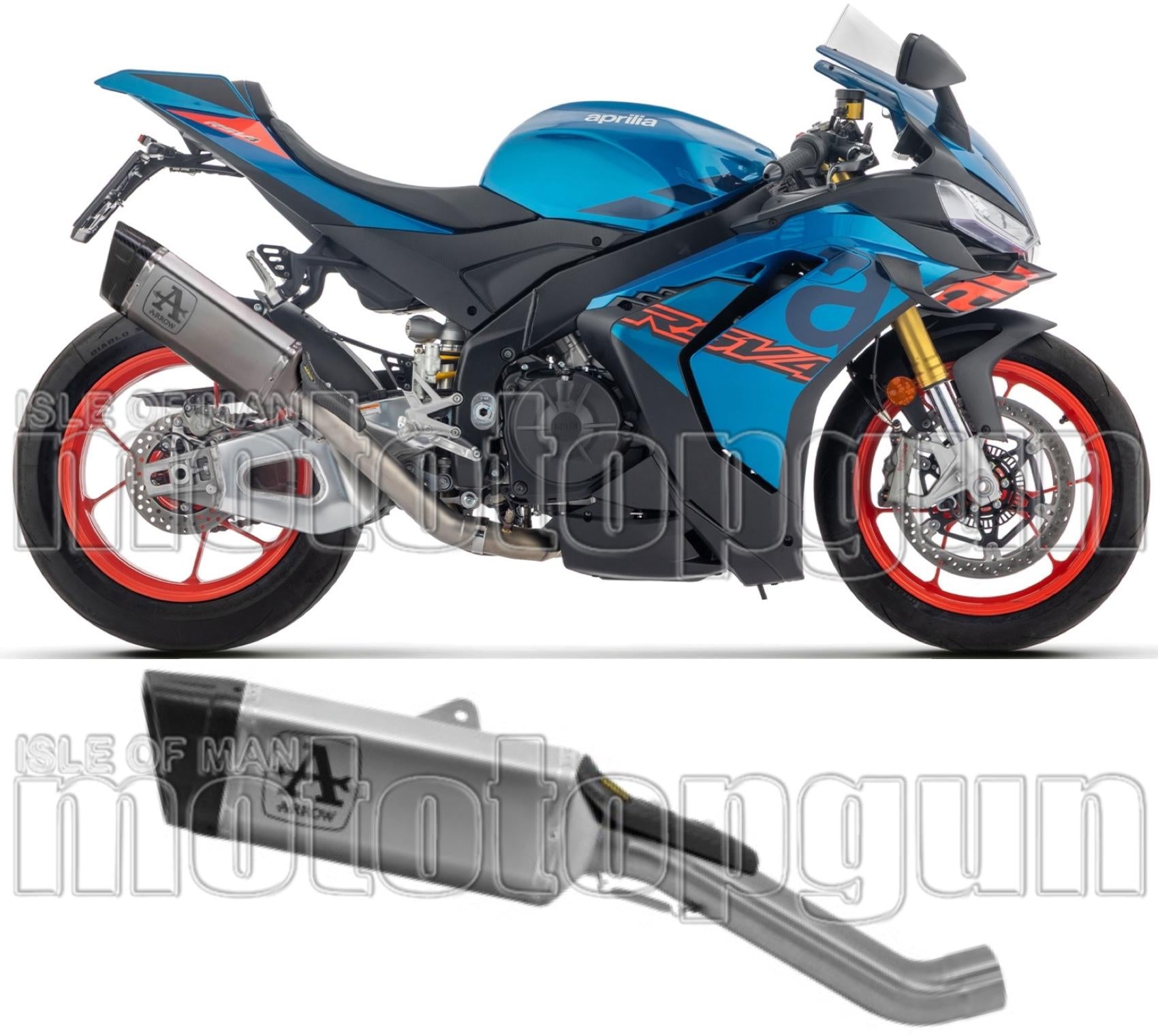 Exhaust Tip Without Sound Certification Pista Titanium Carby End Cap - Arrow Special Parts Compatible With Aprilia Rsv4 (2025-2026)