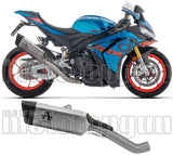 Exhaust Tip Without Sound Certification Pista Titanium Carby End Cap - Arrow Special Parts Compatible With Aprilia Rsv4 (2025-2026)