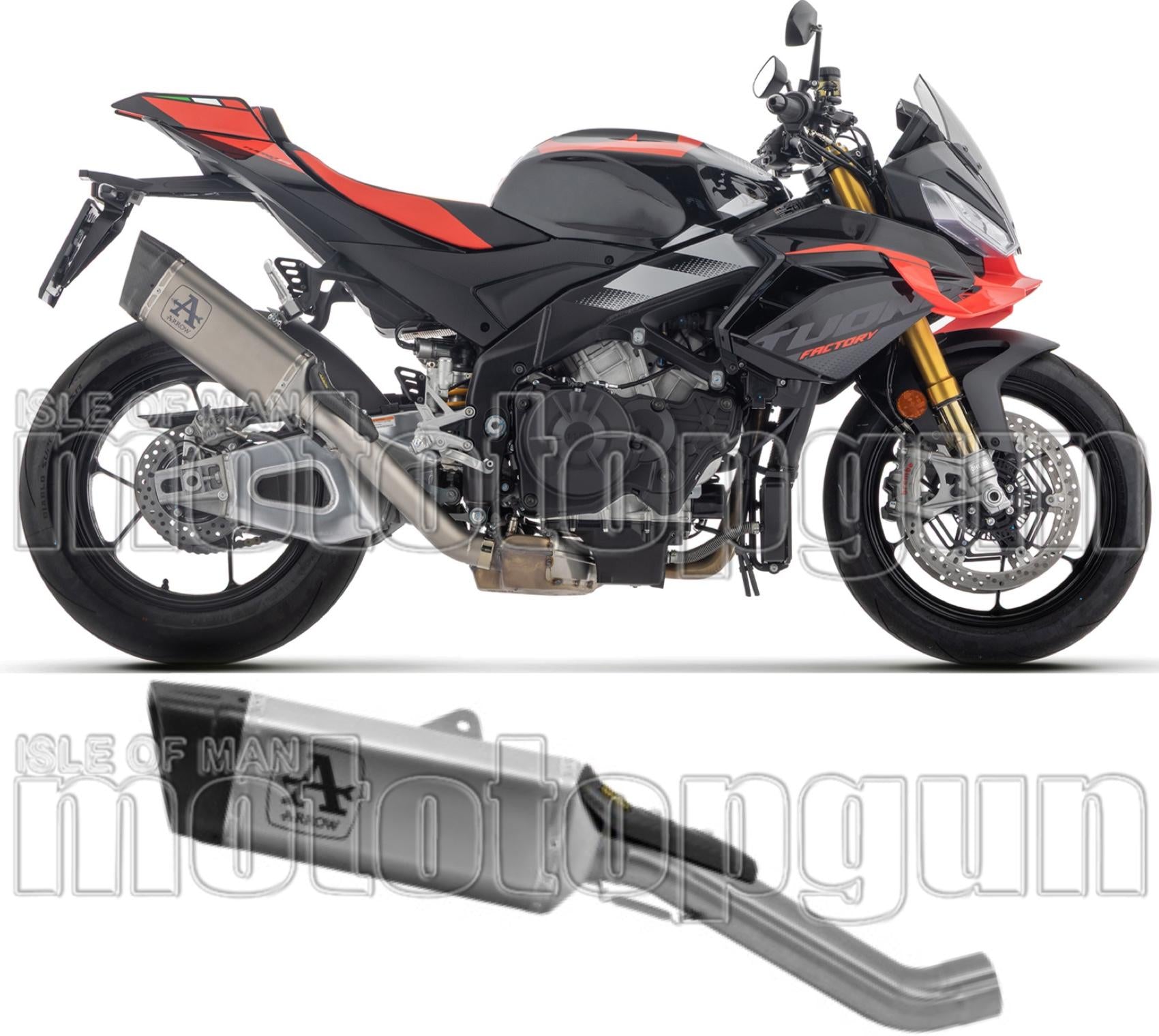 Exhaust Tip Without Sound Certification Pista Titanium Carby End Cap - Arrow Special Parts Compatible With Aprilia Tuono V4 1100 (2025-2026)