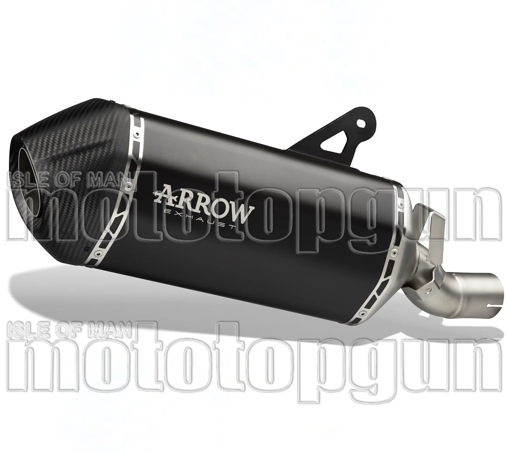 Tubo De Escape Sin Homologación Acústica Sonora Titanio Negro Fondo Carby - Arrow Special Parts Compatible Con Ktm 1390 Superadventure S (2025-2026)