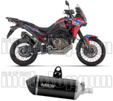 Tubo De Escape Sin Homologación Acústica Sonora Titanio Negro Carbono - Arrow Special Parts Compatible Con Honda Crf 1100 L Africa Twin (2024-2026)