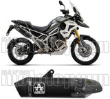 Tubo De Escape Sin Homologación Acústica Veloce Aluminio Negro Carbono - Arrow Special Parts Compatible Con Triumph Tiger 1200 (2022-2024)