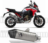 Tubo De Escape Sin Homologación Acústica Veloce Titanio Carbono - Arrow Special Parts Compatible Con Ducati Multistrada V4 1100 (2021-2024)