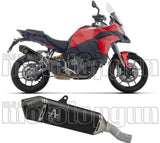 Tubo De Escape Sin Homologación Acústica Veloce Titanio Negro Fondo Carby - Arrow Special Parts Compatible Con Ducati Multistrada V2 - S (2025)