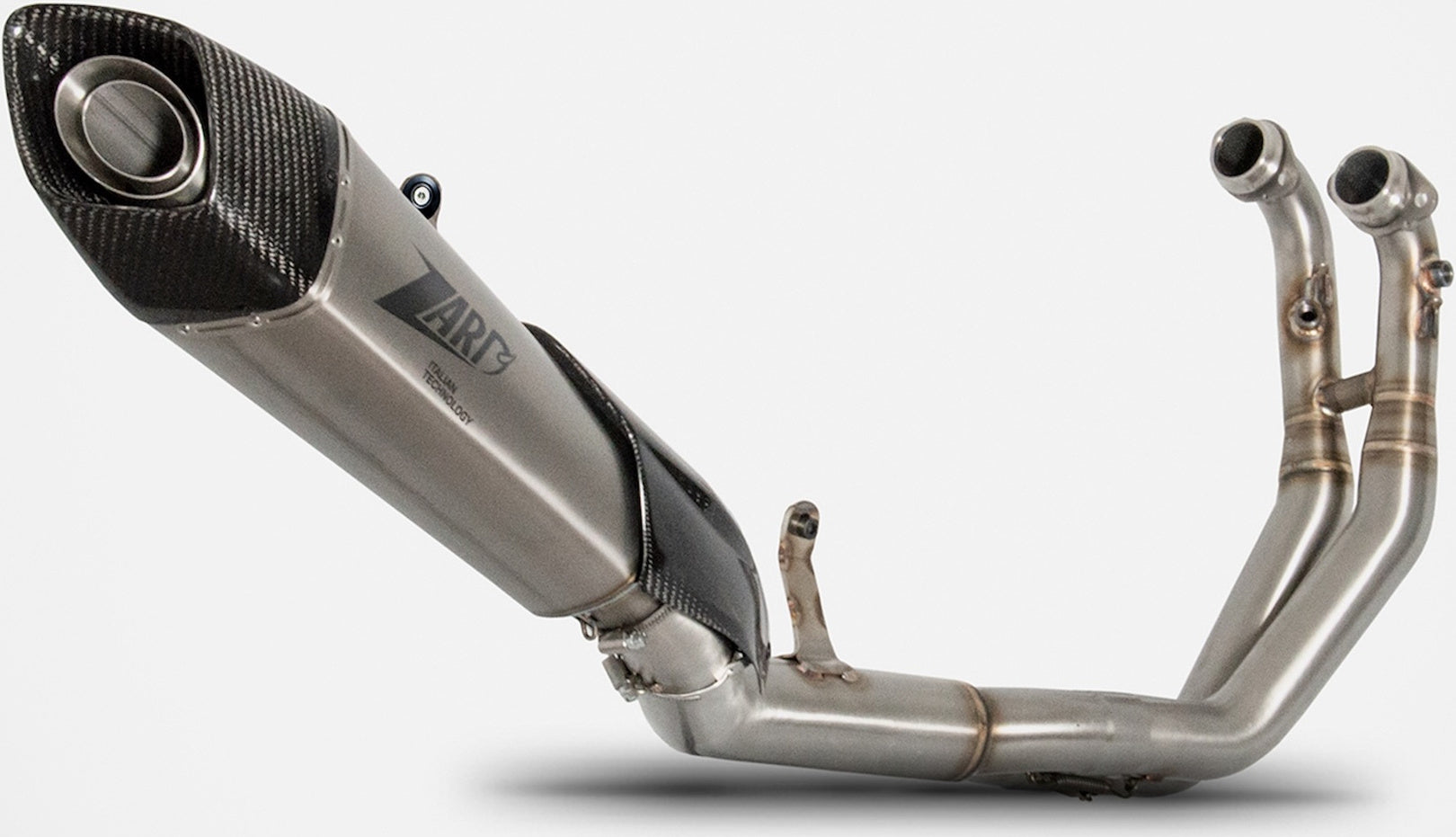 Complete Exhaust System Without Catalytic Converter And Without Sound Certification Titanium Endcap Carbon - Zard Compatible With Aprilia Rs 660 (2021-2023)
