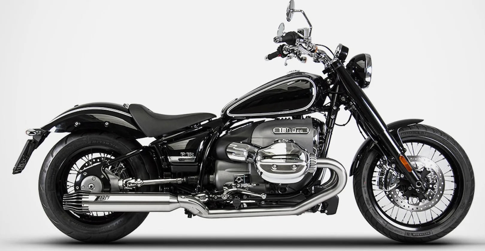 Sistema De Escape Completo Sin Catalizador Y Sin Homologación Acústica Acero - Zard Compatible Con Bmw R18 (2020-2023)