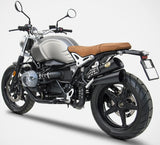 Tubo De Escape Sin Homologación Acústica Hardy Acero Negro - Zard Compatible Con Bmw R Nine T 1200 Scrambler (2021-2023)