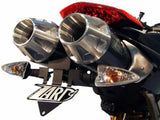 Tubo De Escape Sin Homologación Acústica Topgun Carbono - Zard Compatible Con Ducati Hypermotard 796 (2007-2012)