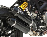 Tubo De Escape Sin Homologación Acústica Overlap Carbono - Zard Compatible Con Ducati Monster 1100 Evo (2011-2013)