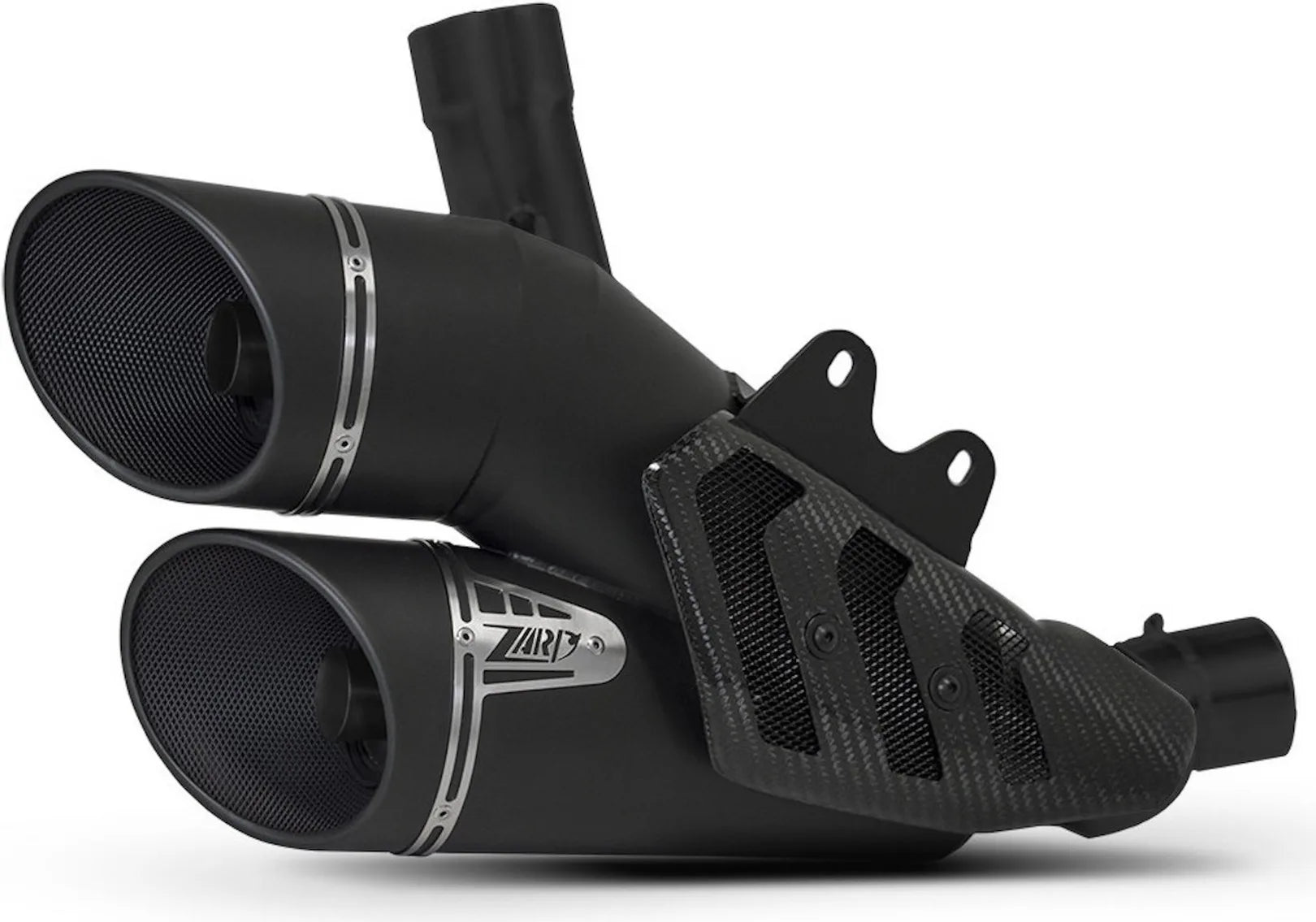 Tubo De Escape Sin Homologación Acústica Acero Negro - Zard Compatible Con Ducati Diavel 1260 Euro5 (2021-2022)