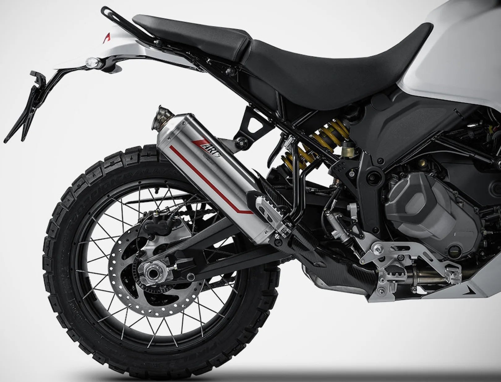 Tubo De Escape Sin Homologación Acústica Sabbia Acero - Zard Compatible Con Ducati Desert-X (2022-2023)