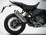 Sistema De Escape Completo Sin Catalizador Y Sin Homologación Acústica Sabbia Acero - Zard Compatible Con Ducati Desert-X (2022-2023)