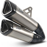 Tubo De Escape Sin Homologación Acústica Titano Copa Carbono - Zard Compatible Con Indian Motorcycle Ftr 1200 (2018-2020)