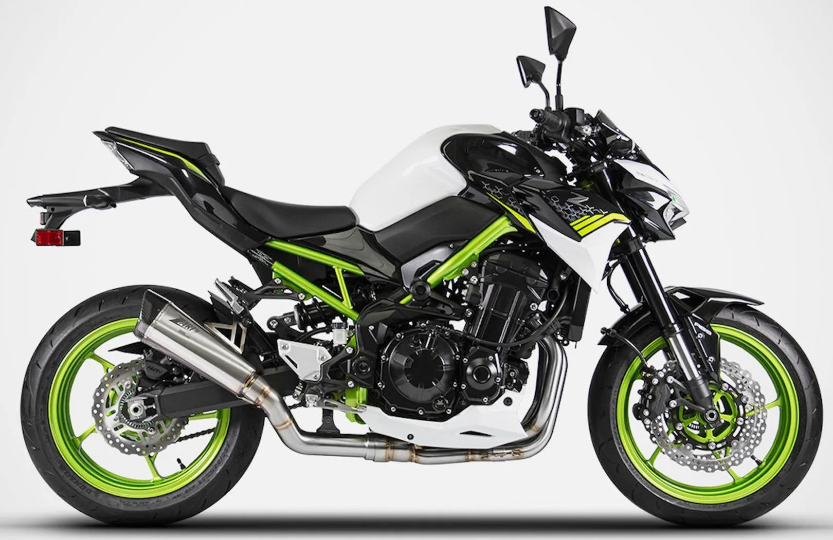 Sistema De Escape Completo Sin Catalizador Y Sin Homologación Acústica Titano Copa Carbono - Zard Compatible Con Kawasaki Z 900 (2020-2023)