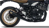 Sistema De Escape Completo Sin Catalizador Y Sin Homologación Acústica Acero Negro - Zard Compatible Con Kawasaki Z 900 Rs (2018-2020)