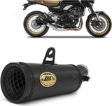 Tubo De Escape Sin Homologación Acústica Acero Negro - Zard Compatible Con Kawasaki Z 900 Rs (2018-2020)