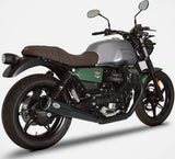 Exhaust Tip Without Sound Certification Steel Black - Zard Compatible With Moto Guzzi V7 850 (2021-2023)