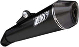 Exhaust Tip Without Sound Certification Conical Steel Black Endcap Carbon - Zard Compatible With Moto Guzzi Norge (2011-2016)