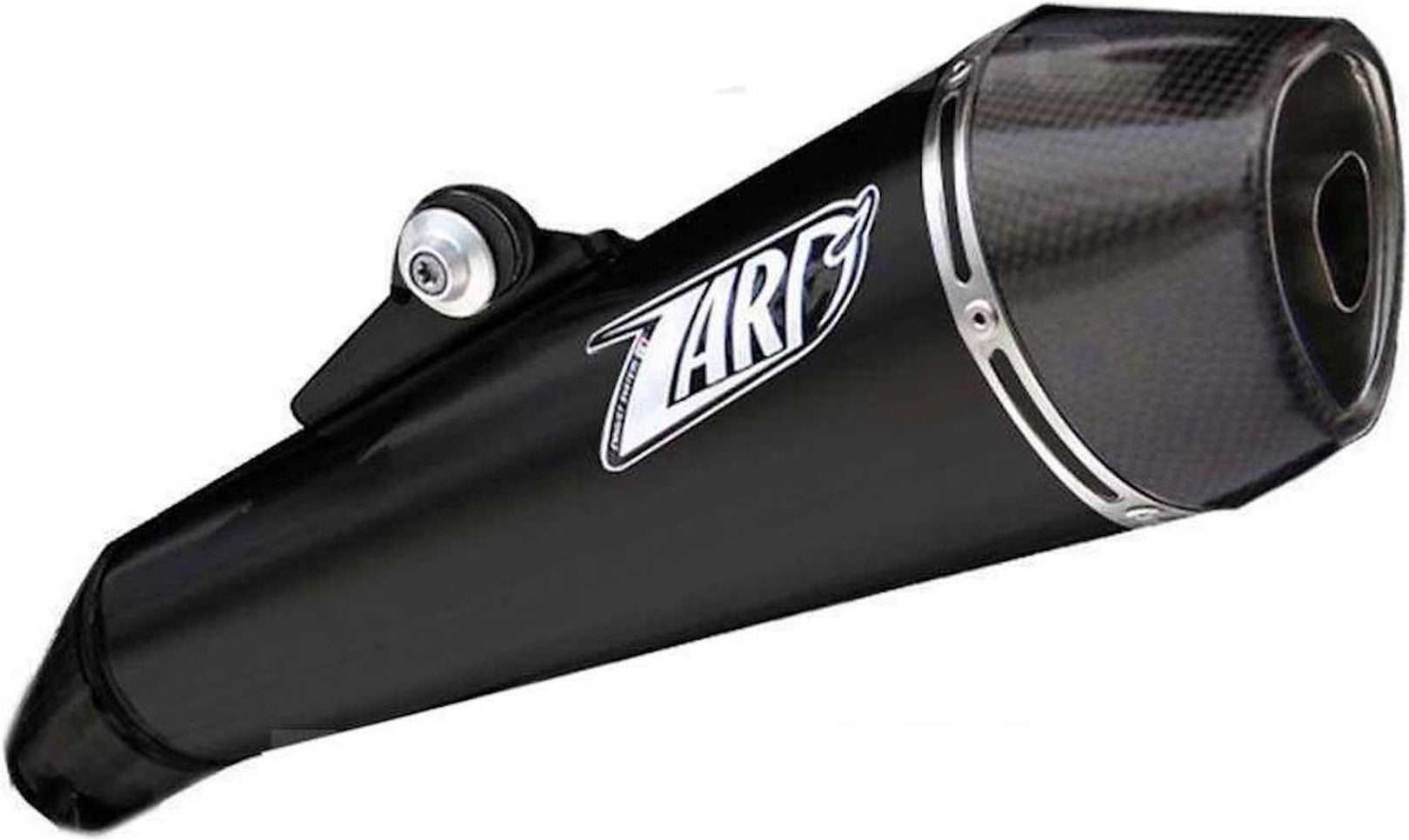 Exhaust Tip Without Sound Certification Conical Steel Black Endcap Aluminium - Zard Compatible With Moto Guzzi Stelvio (2011-2016)