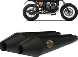 Exhaust Tip Without Sound Certification Conical Steel Black - Zard Compatible With Triumph Thunderbird 1600 (2009-2016)