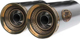 Exhaust Tip Without Sound Certification Slim Stainless Steel Endcap Bronze - Zard Compatible With Moto Guzzi V9 Roamer (2016-2019)