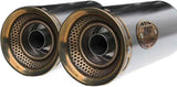 Tubo De Escape Sin Homologación Acústica Slim Acero Copa Bronce - Zard Compatible Con Moto Guzzi V9 Bobber (2016-2019)