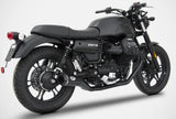 Sistema De Escape Completo Sin Catalizador Y Sin Homologación Acústica Conical Acero Negro - Zard Compatible Con Moto Guzzi V7 Iii (2017-2019)