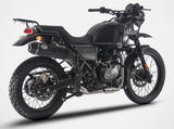 Exhaust Tip Without Sound Certification Penta High Steel Black Endcap Carbon - Zard Compatible With Royal Enfield Himalayan (2021-2023)