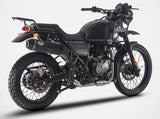 Tubo De Escape Sin Homologación Acústica Penta High Acero Negro Copa Carbono - Zard Compatible Con Royal Enfield Himalayan (2021-2023)