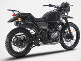 Tubo De Escape Sin Homologación Acústica Penta High Acero Negro Copa Carbono - Zard Compatible Con Royal Enfield Himalayan (2017-2020)
