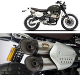 Tubo De Escape Sin Homologación Acústica Acero Copa Carbono - Zard Compatible Con Triumph Scrambler 1200 (2021-2023)