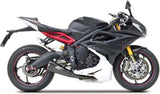 Tubo De Escape Sin Homologación Acústica Short Acero Negro Copa Carbono - Zard Compatible Con Triumph Daytona 675 (2013-2016)