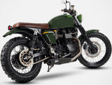Complete Exhaust System Without Catalytic Converter And Without Sound Certification Cross Steel Black - Zard Compatible With Triumph Bonneville T100 (2001-2016)