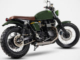 Sistema De Escape Completo Sin Catalizador Y Sin Homologación Acústica Cross Acero - Zard Compatible Con Triumph Bonneville T100 (2001-2016)