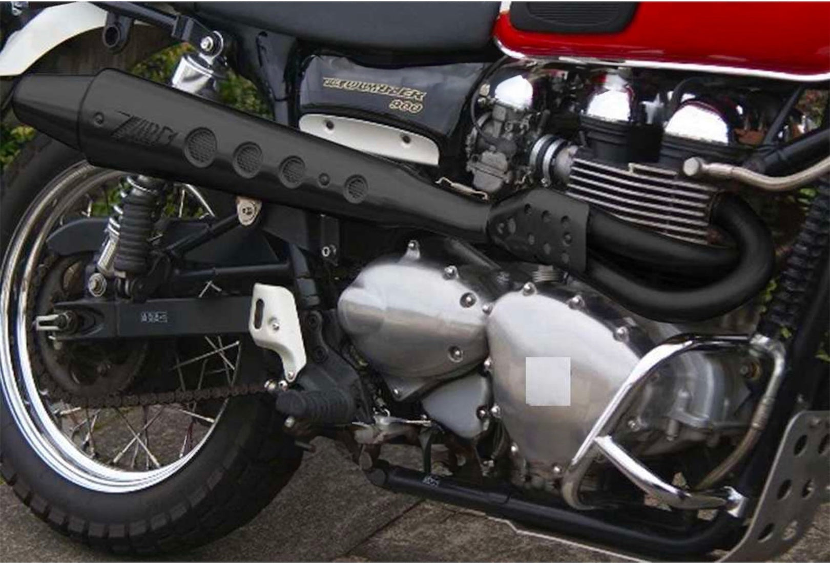 Complete Exhaust System Without Catalytic Converter And Without Sound Certification Conical High Steel Black - Zard Compatible With Triumph Scrambler 900 (2001-2016)