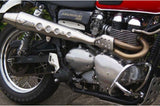 Complete Exhaust System Without Catalytic Converter And Without Sound Certification Conical High Stainless Steel - Zard Compatible With Triumph Scrambler 900 (2001-2016)
