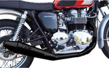 Complete Exhaust System Without Catalytic Converter And Without Sound Certification Conical Low Steel Black - Zard Compatible With Triumph Bonneville T100 (2001-2016)