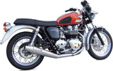 Complete Exhaust System Without Catalytic Converter And Without Sound Certification Conical Low Stainless Steel - Zard Compatible With Triumph Thruxton 900 (2001-2016)
